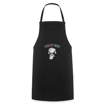 Crochet Mom Hobby Crafts Grandma Yarn Lover - Cooking Apron - black - Front - AI Model Male 185 dark (185cm)