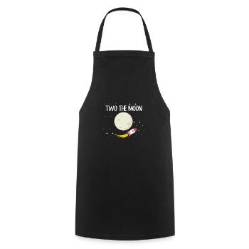 Kids Rocket Moon 2nd Birthday Astronaut 2 Years - Cooking Apron - black - Front - AI Model Male 185 dark (185cm)