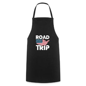 Roadtrip Amerikanischer Reisender USA Reisen - Kochschürze - Schwarz - Vorne - AI Model Male 185 dark (185cm)
