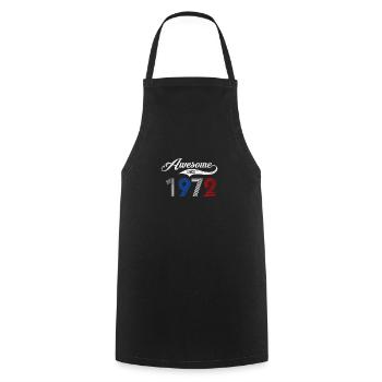 Génial depuis 1972 50e anniversaire - Tablier de cuisine - noir - Devant - AI Model Male 185 dark (185cm)