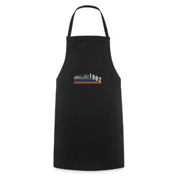 Édition limitée 1962 60th Birthday Gift - Tablier de cuisine - noir - Devant - AI Model Male 185 dark (185cm)