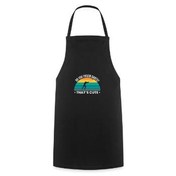 Do You Throw Darts? Thats Cute Hammer Thrower Shirt - Cooking Apron - black - Front - AI Model Male 185 dark (185cm)