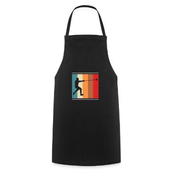 Vintage Retro Hammer Thrower Hammer Throw Shirt - Tablier de cuisine - noir - Devant - AI Model Male 185 dark (185cm)