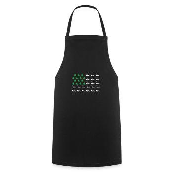 USA Flag America Flag Gardener Shirt Cadeau - Tablier de cuisine - noir - Devant - AI Model Male 185 dark (185cm)