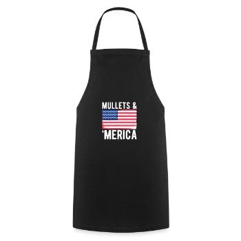 Mullets & Merica Shirt Geschenk USA Flagge - Kochschürze - Schwarz - Vorne - AI Model Male 185 dark (185cm)