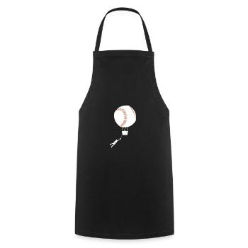 Cadeau de chemise de baseball en montgolfière - Tablier de cuisine - noir - Devant - AI Model Male 185 dark (185cm)