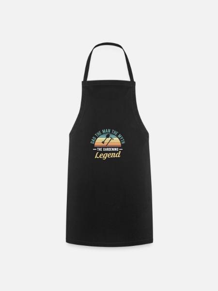 Dad The Man The Myth The Gardening Legend - Cooking Apron - black