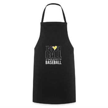 If Softball Was Easy They´d Call It Baseball Shirt - Kochschürze - Schwarz - Vorne - AI Model Male 185 dark (185cm)