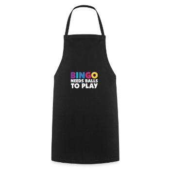 Bingo Needs Balls To Play Bingo Shirt Geschenk - Kochschürze - Schwarz - Vorne - AI Model Male 185 dark (185cm)