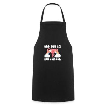 Rendez-vous à Roevember Shirt Gift Féminisme - Tablier de cuisine - noir - Devant - AI Model Male 185 dark (185cm)