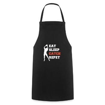 Eat Sleep Catch Repeat Football Wild Receiver - Kochschürze - Schwarz - Vorne - AI Model Male 185 dark (185cm)