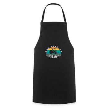 Dad Husband Forklift Driver Hero Shirt Gift - Cooking Apron - black - Front - AI Model Male 185 dark (185cm)