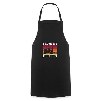 J’adore mon chariot élévateur Chemise Cadeau Chariot élévateur - Tablier de cuisine - noir - Devant - AI Model Male 185 dark (185cm)