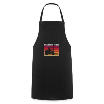 Chariot élévateur Time Shirt Cadeau Chariot élévateur - Tablier de cuisine - noir - Devant - AI Model Male 185 dark (185cm)