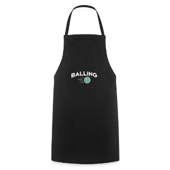 Balling Pickleball Shirt Geschenk - Kochschürze - Schwarz - Vorne - AI Model Male 185 dark (185cm)