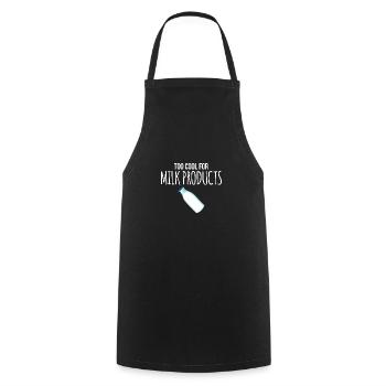 Trop cool pour les produits laitiers Chemise cadeau - Tablier de cuisine - noir - Devant - AI Model Male 185 dark (185cm)