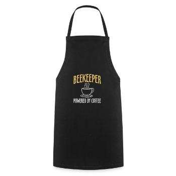 Beekeeper Powered By Coffee - Kochschürze - Schwarz - Vorne - AI Model Male 185 dark (185cm)