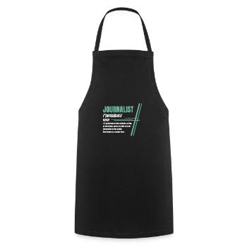 Journalist Definition Shirt Gift - Cooking Apron - black - Front - AI Model Male 185 dark (185cm)