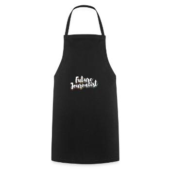Future Journalist Shirt Gift - Cooking Apron - black - Front - AI Model Male 185 dark (185cm)