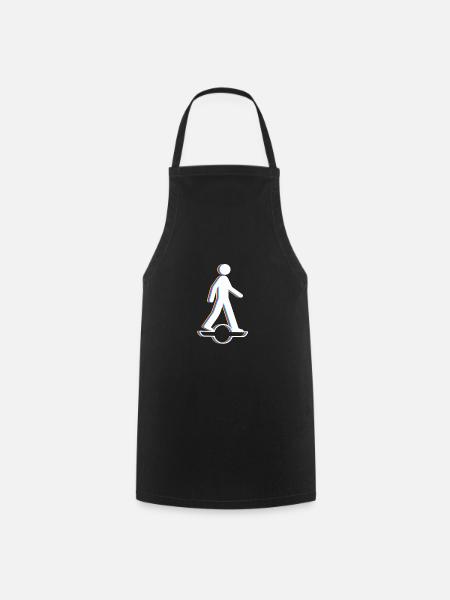 Strichmännchen Onewheel Shirt Geschenk - Kochschürze - Schwarz