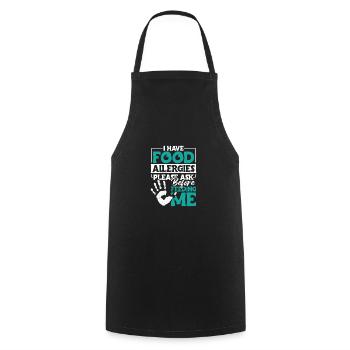 I Have Foot Allergies Shirt Gift - Cooking Apron - black - Front - AI Model Male 185 dark (185cm)