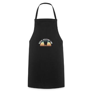 Dental Assistant Time Shirt Gift - Cooking Apron - black - Front - AI Model Male 185 dark (185cm)