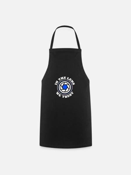 Dans The Lens We Trust Photographer Shirt Gift - Tablier de cuisine - noir