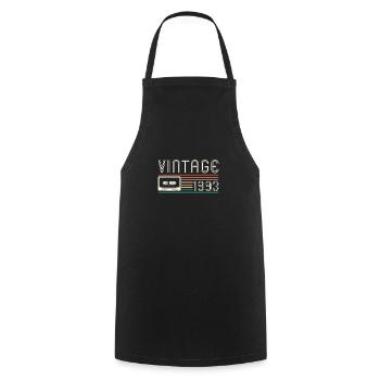 Vintage Retro 1993 30th Birthday Cassette - Tablier de cuisine - noir - Devant - AI Model Male 185 dark (185cm)