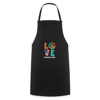 Vintage 1993 30th Birthday Shirt Love - Tablier de cuisine - noir - Devant - AI Model Male 185 dark (185cm)
