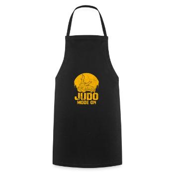 Mode judo activé - Tablier de cuisine - noir - Devant - AI Model Male 185 dark (185cm)