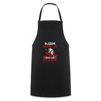 Judo because you might run out of ammo - Cooking Apron - black - Front - AI Model Male 185 dark (185cm)