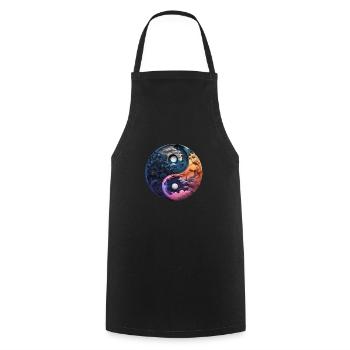 Yin Yang - Cooking Apron - black - Front - AI Model Male 185 dark (185cm)