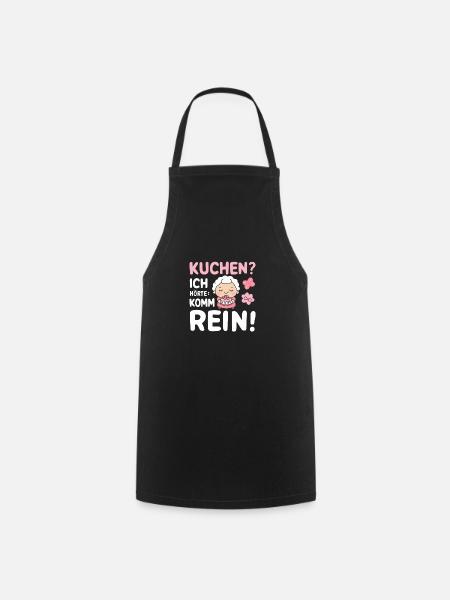 Kuchen-Oma Lustig Einladung Geburtstag Idee - Kochschürze - Schwarz