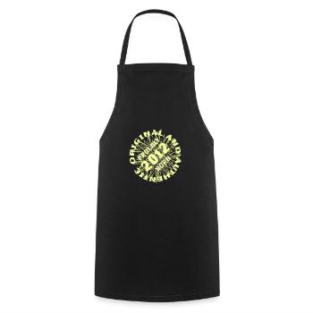 Authentic 2012 - Cooking Apron - black - Front - AI Model Male 185 dark (185cm)
