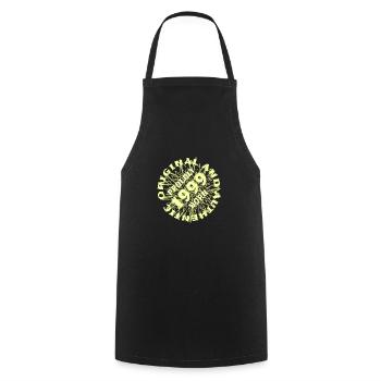 Authentic 1999 - Cooking Apron - black - Front - AI Model Male 185 dark (185cm)