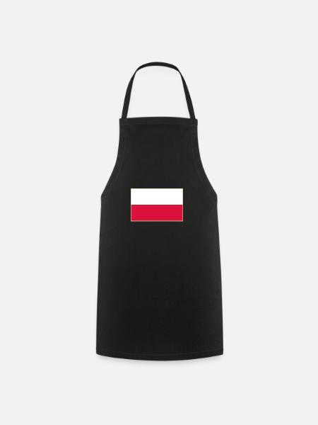 Poland, Polish flag - Cooking Apron - black