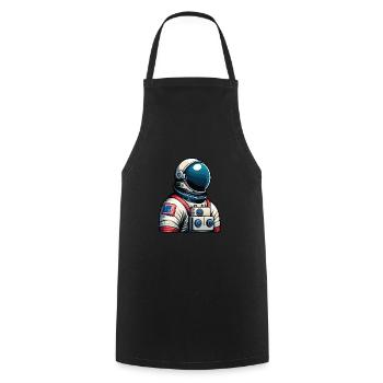 Astronaut - Kochschürze - Schwarz - Vorne - AI Model Male 185 dark (185cm)
