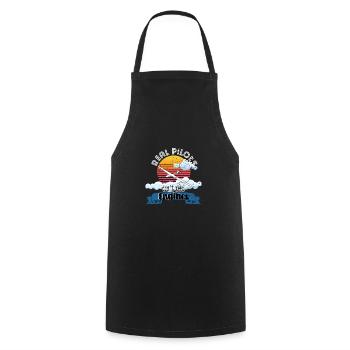 De vrais pilotes planant en cadeau - Tablier de cuisine - noir - Devant - AI Model Male 185 dark (185cm)