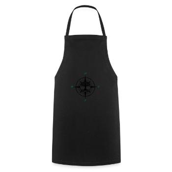 compass tree of life 02 - Cooking Apron - black - Front - AI Model Male 185 dark (185cm)