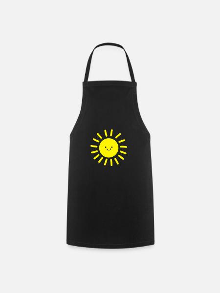 sun smile - Cooking Apron - black
