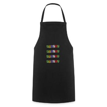 Drapeau tibétain de prière Népal Bouddhisme Drapeau - Tablier de cuisine - noir - Devant - AI Model Male 185 dark (185cm)