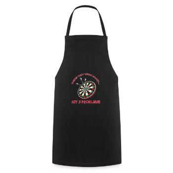 Dart Dartboard Dartpfeil - Kochschürze - Schwarz - Vorne - AI Model Male 185 dark (185cm)