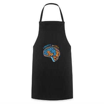 Explore the depths of thought ! - Cooking Apron - black - Front - AI Model Male 185 dark (185cm)