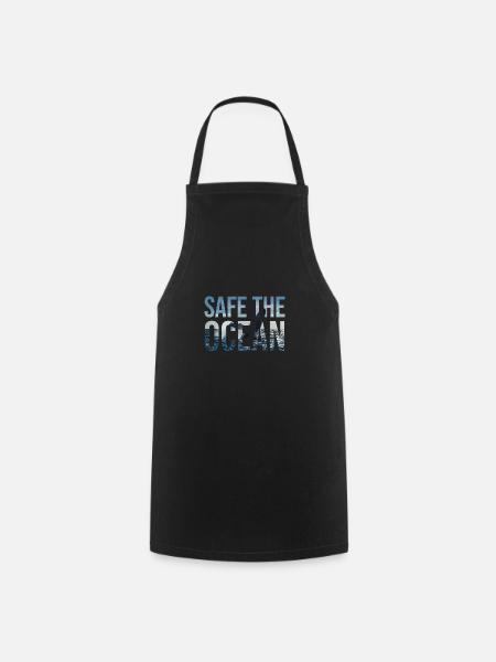 Safe the Ocean #01 - Cooking Apron - black