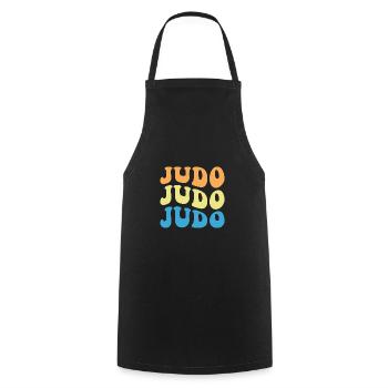 Judo - Tablier de cuisine - noir - Devant - AI Model Male 185 dark (185cm)