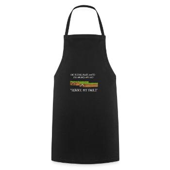 Tremblement de terre Désolé My Fault Géologie Science - Tablier de cuisine - noir - Devant - AI Model Male 185 dark (185cm)