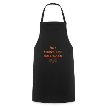 Anti halloween humour Je n'aime pas Halloween - Tablier de cuisine - noir - Devant - AI Model Male 185 dark (185cm)