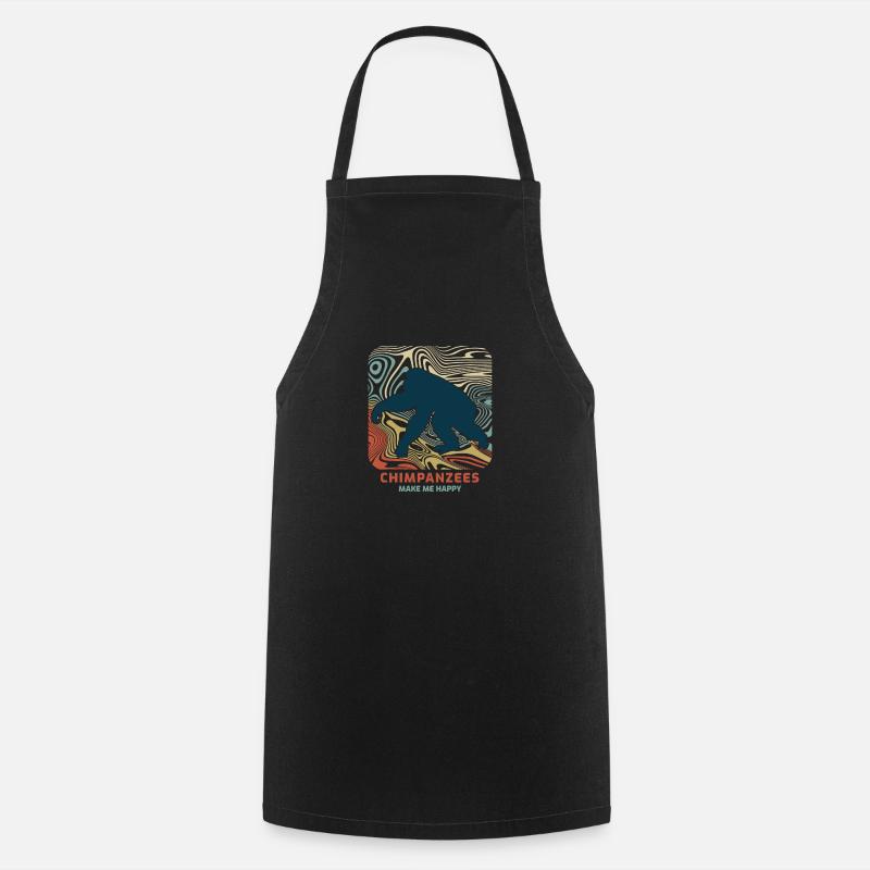 chimpanzé - Tablier de cuisine - noir