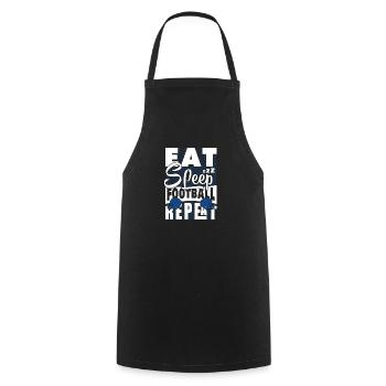 football - Cooking Apron - black - Front - AI Model Male 185 dark (185cm)