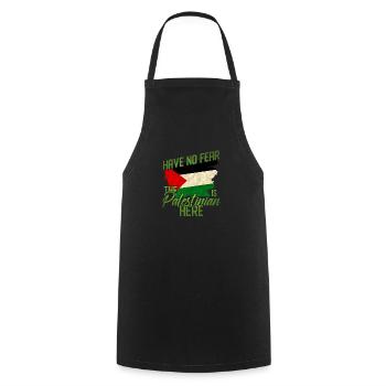 Palestine - Cooking Apron - black - Front - AI Model Male 185 dark (185cm)